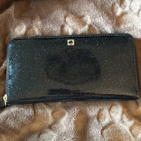 Kate Spade Black Glitter Wallet - Picture 1 of 11